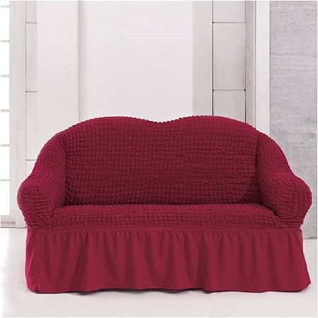 Maroon 2 Seat's Sofa Cover