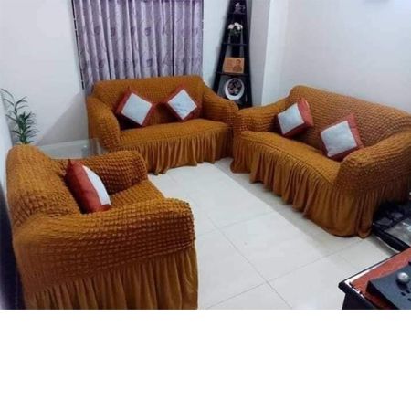 Golden 2+2+1 Seat's Sofa Cover