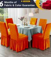 Golden 6 pcs Chair Cover