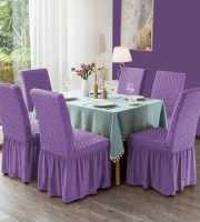 Purple 6 pcs Chair Cover